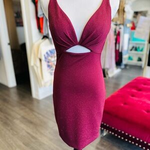 Jovani Elegant Burgundy Dress
